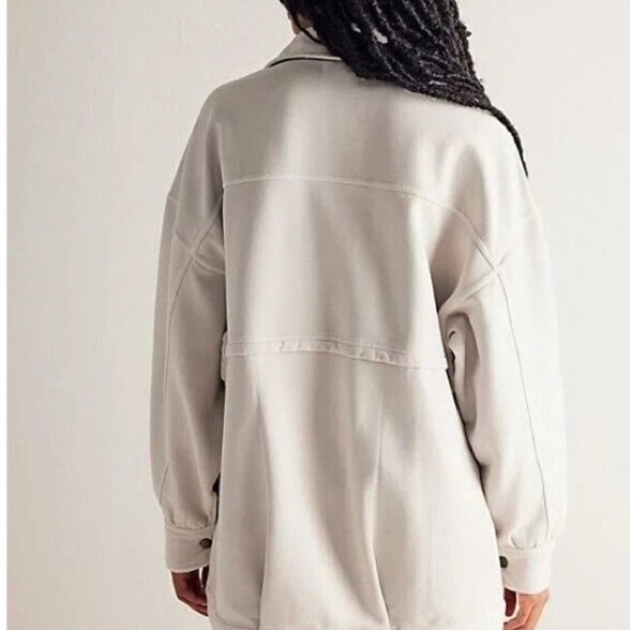 Free People We The Free Dawson Chore Jacket Nimbus Cloud Size Medium - Picture 2 of 10